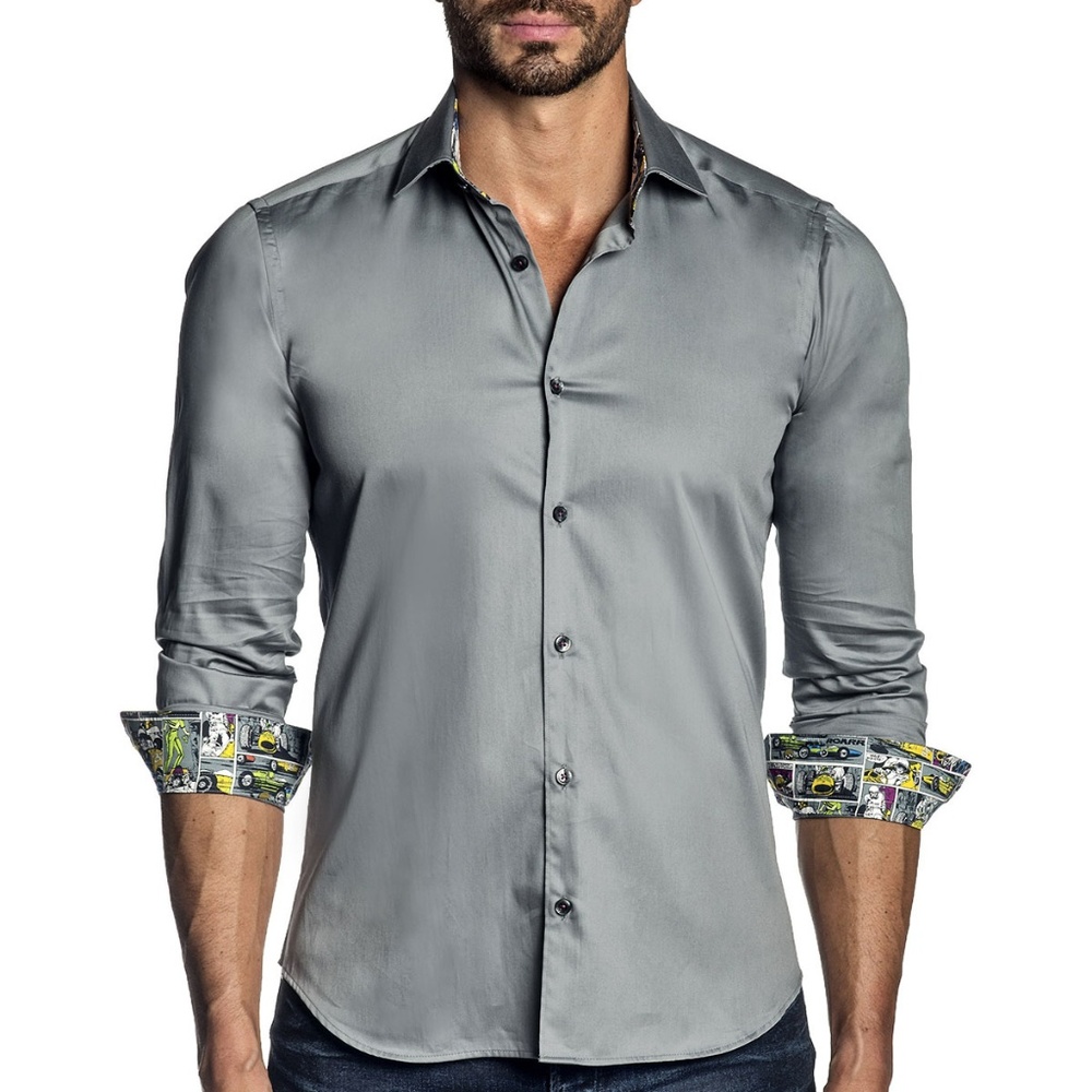 Jared Lang Gunmetal Grey Long Sleeve Shirt